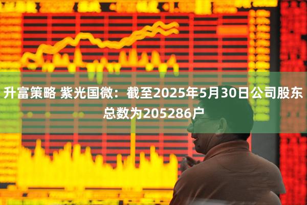 升富策略 紫光国微：截至2025年5月30日公司股东总数为205286户