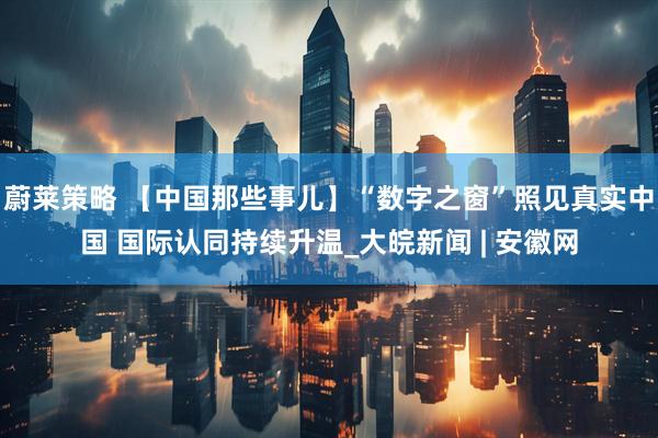 蔚莱策略 【中国那些事儿】“数字之窗”照见真实中国 国际认同持续升温_大皖新闻 | 安徽网