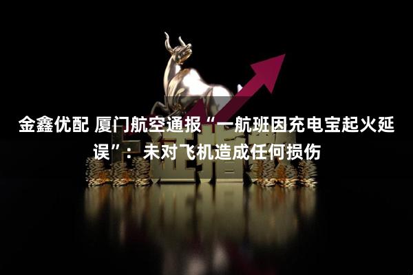 金鑫优配 厦门航空通报“一航班因充电宝起火延误”：未对飞机造成任何损伤